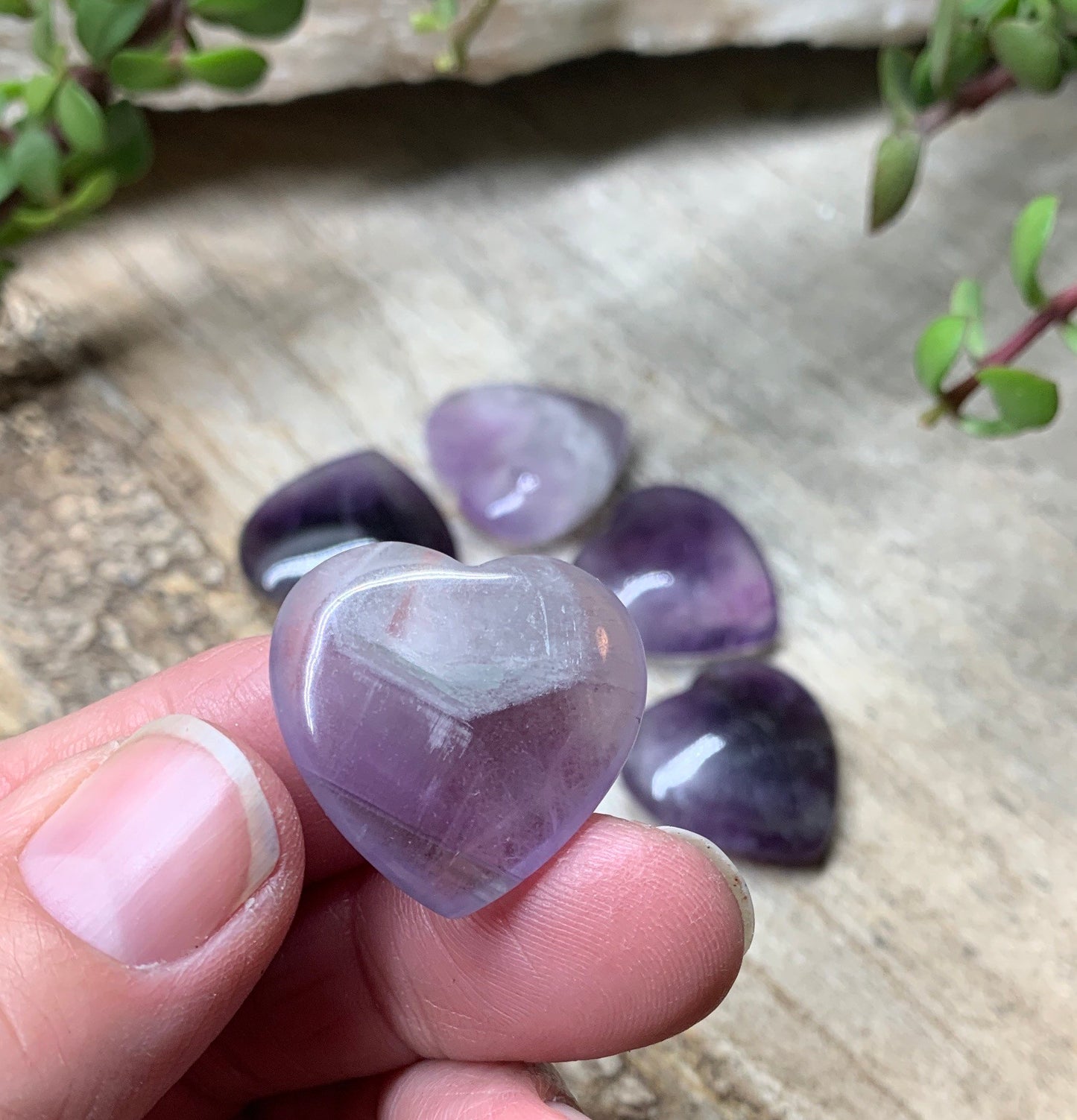 Amethyst Heart 25mm 0550