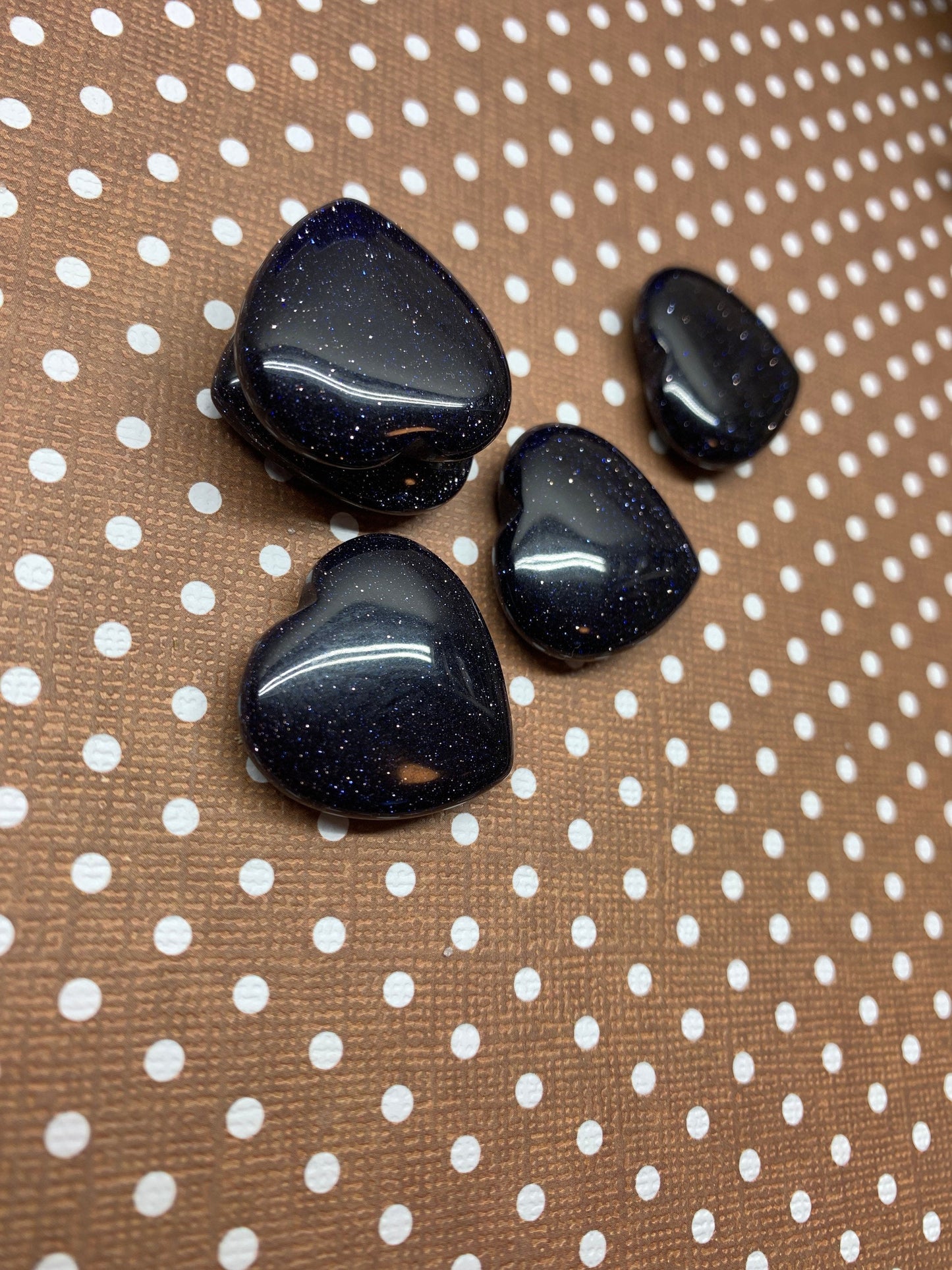 Blue Goldstone Quartz Heart 25mm 0568