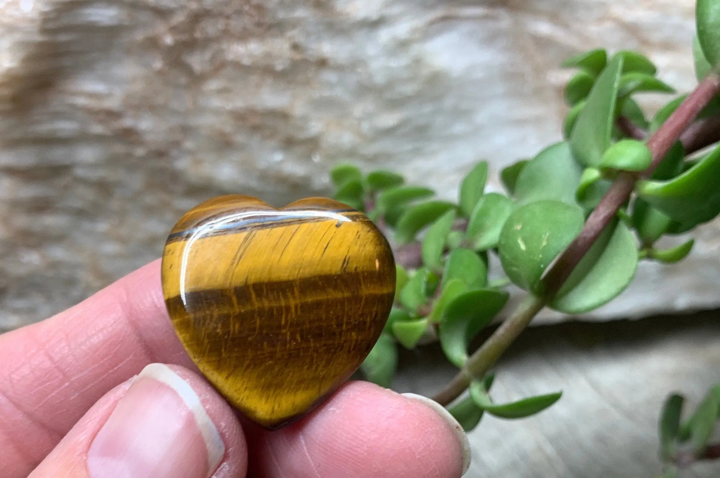 Tigers Eye Heart  25mm 05556 Shop Wholesale Crystals