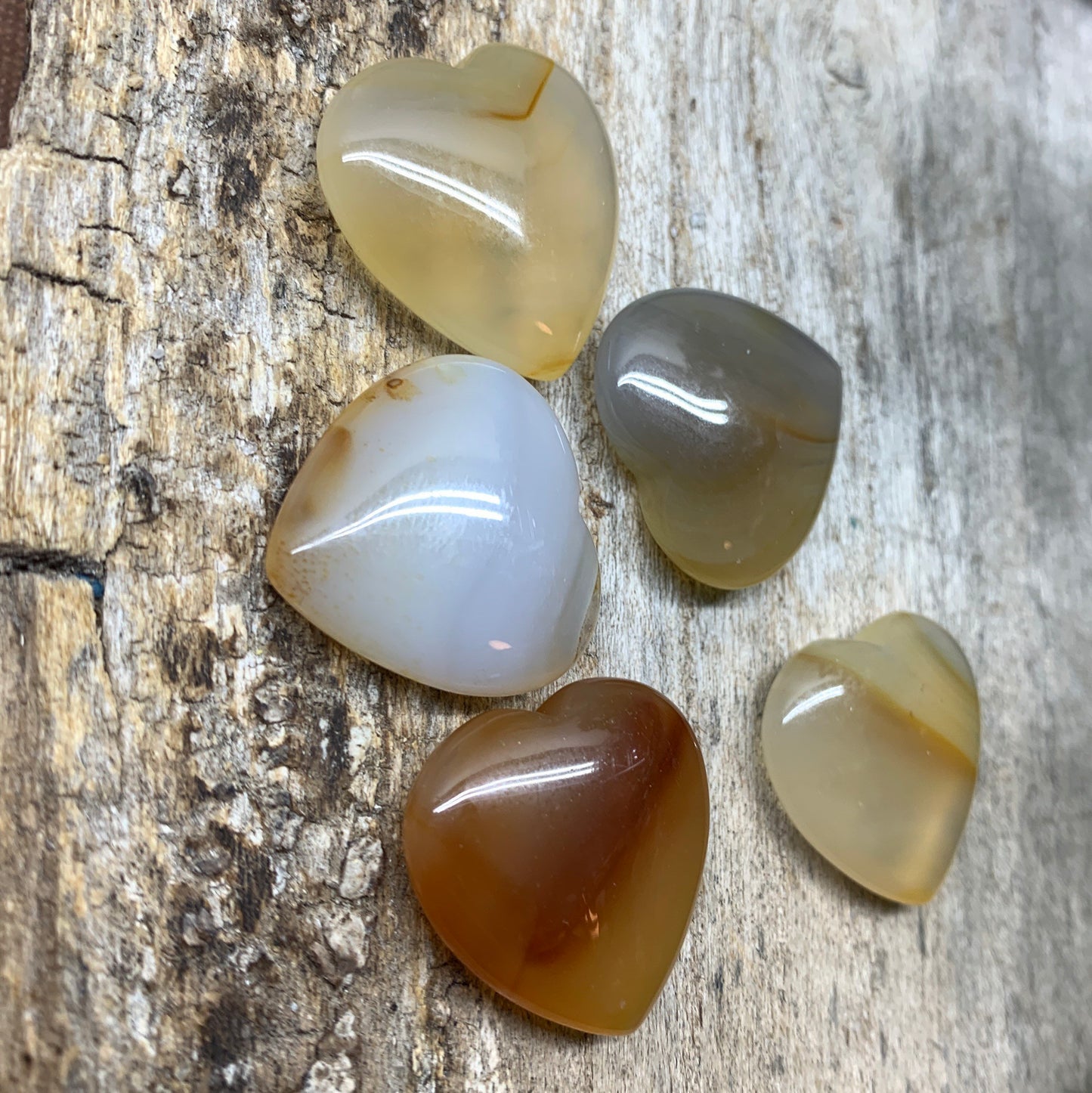 Yellow Agate Heart  25mm 0553