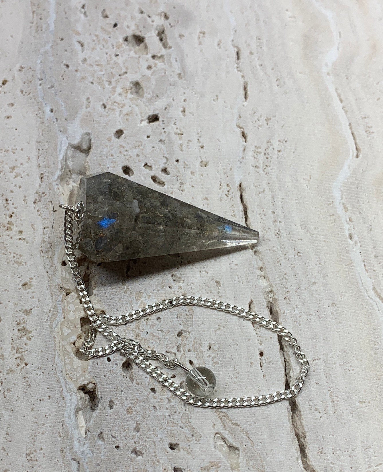 Labradorite Organite Pendulum 0950