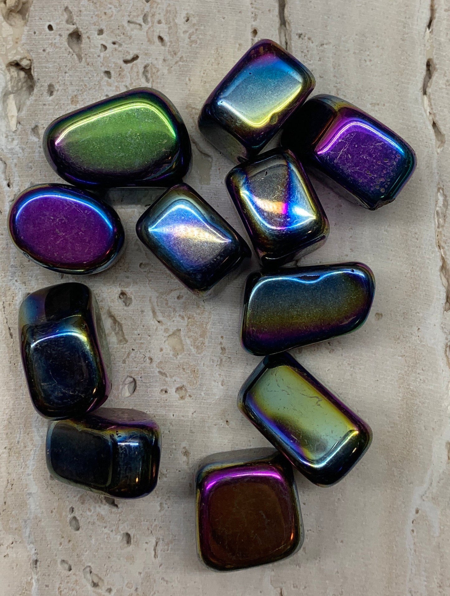 Tanzin Aura Hematite (Approx 5/8" - 7/8") 0678