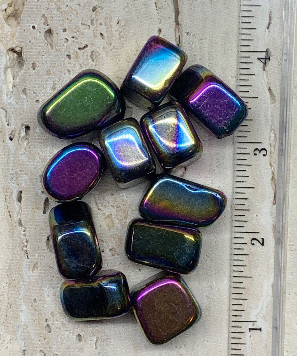 Tanzin Aura Hematite (Approx 5/8" - 7/8") 0678