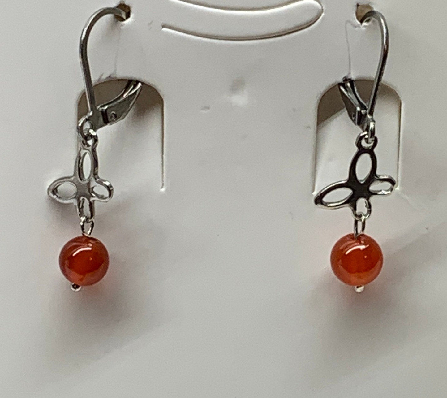 Carnelian Agate Butterfly Earrings EAR-0014