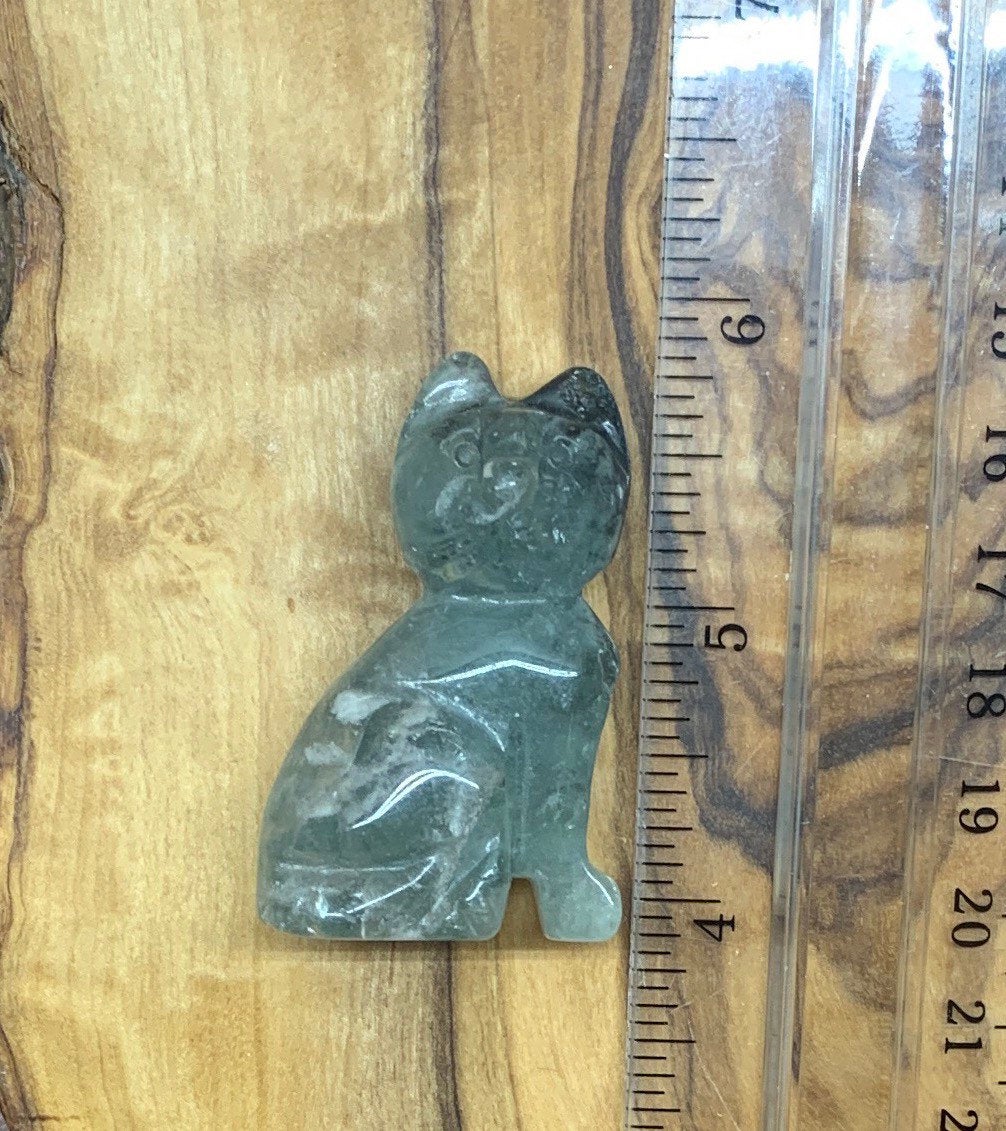 Fluorite Cat Figurine 0961