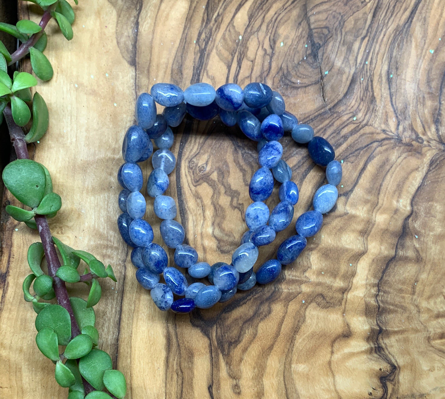 Blue Aventurine Pebble Bracelet BRC-0119