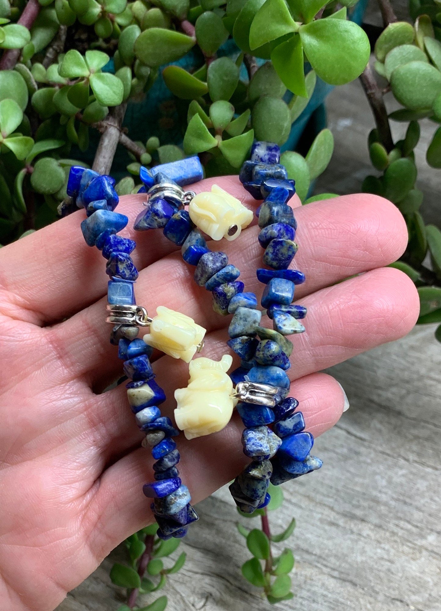 Lapis Lazuli Elephant Bracelet 1207