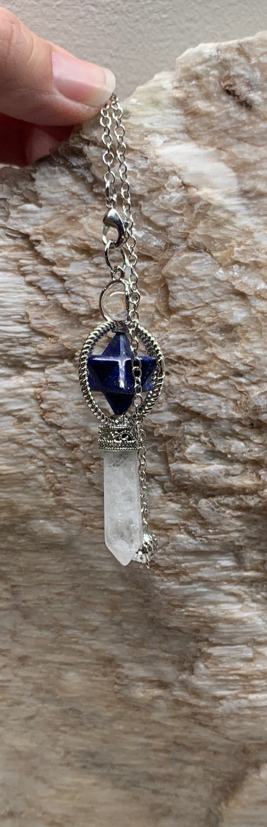 Lapis Lazuli Merkaba Pendulum PND-0065