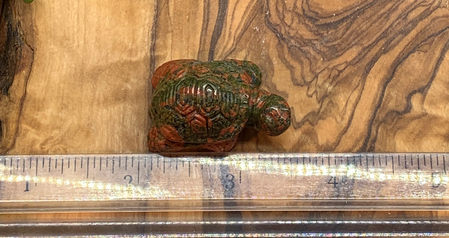 Unakite Jasper Turtle (Approx. 1 3/8") 0146