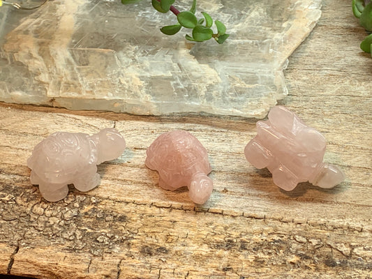 Rose Quartz Turtle (Approx. 1 1/2") 0071