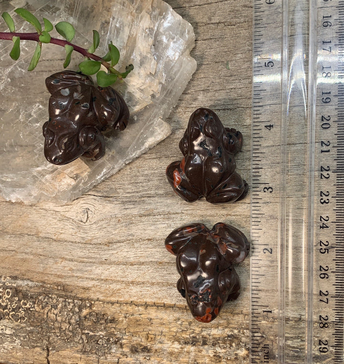 Bloodstone Jasper Carved Frog 0076