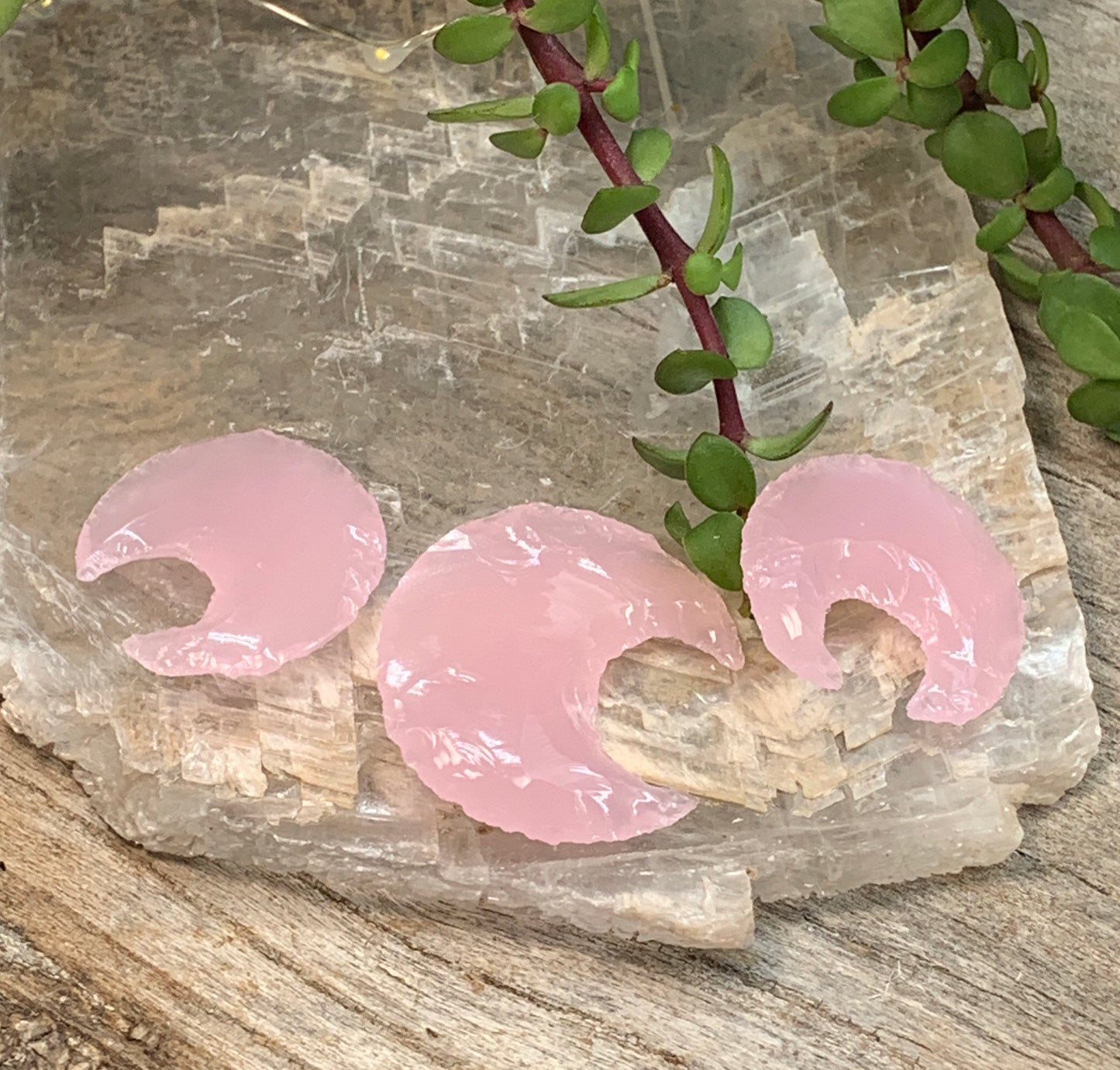 Pink Opalite Moon (Approx. 1" - 1 5/8") 1369