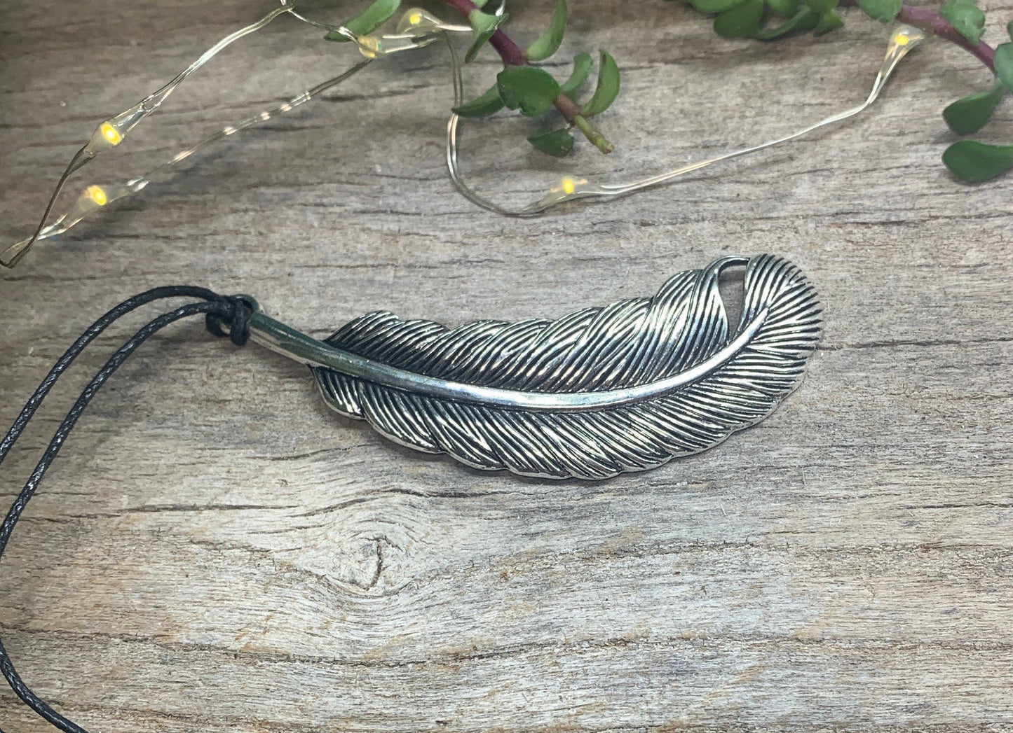 Feather Necklace Silver Tone NCK-1053