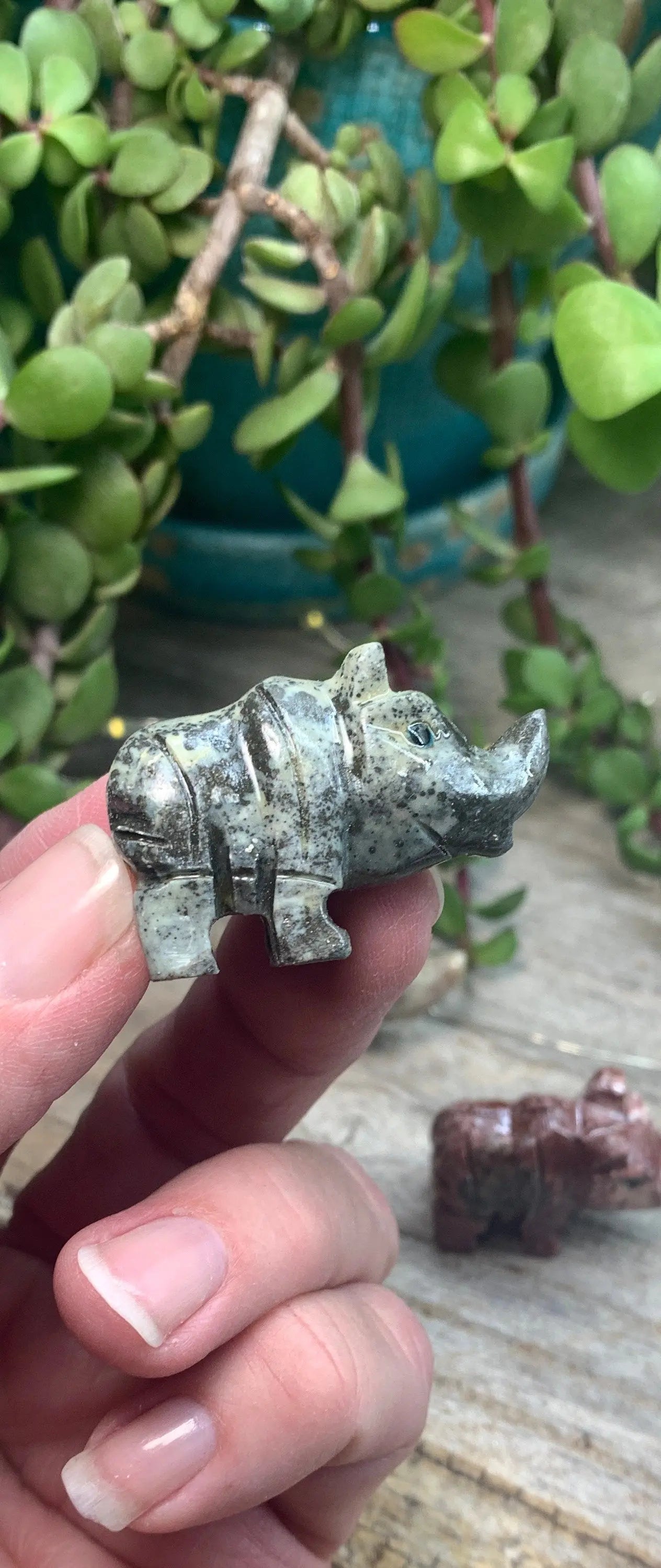 Rhinoceros Carved Soapstone (approx. 1 1/2") Figurine 0787 Shop Wholesale Crystals