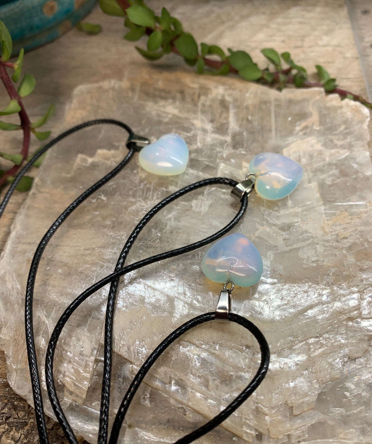 Opalite Heart Necklace HOT-0478