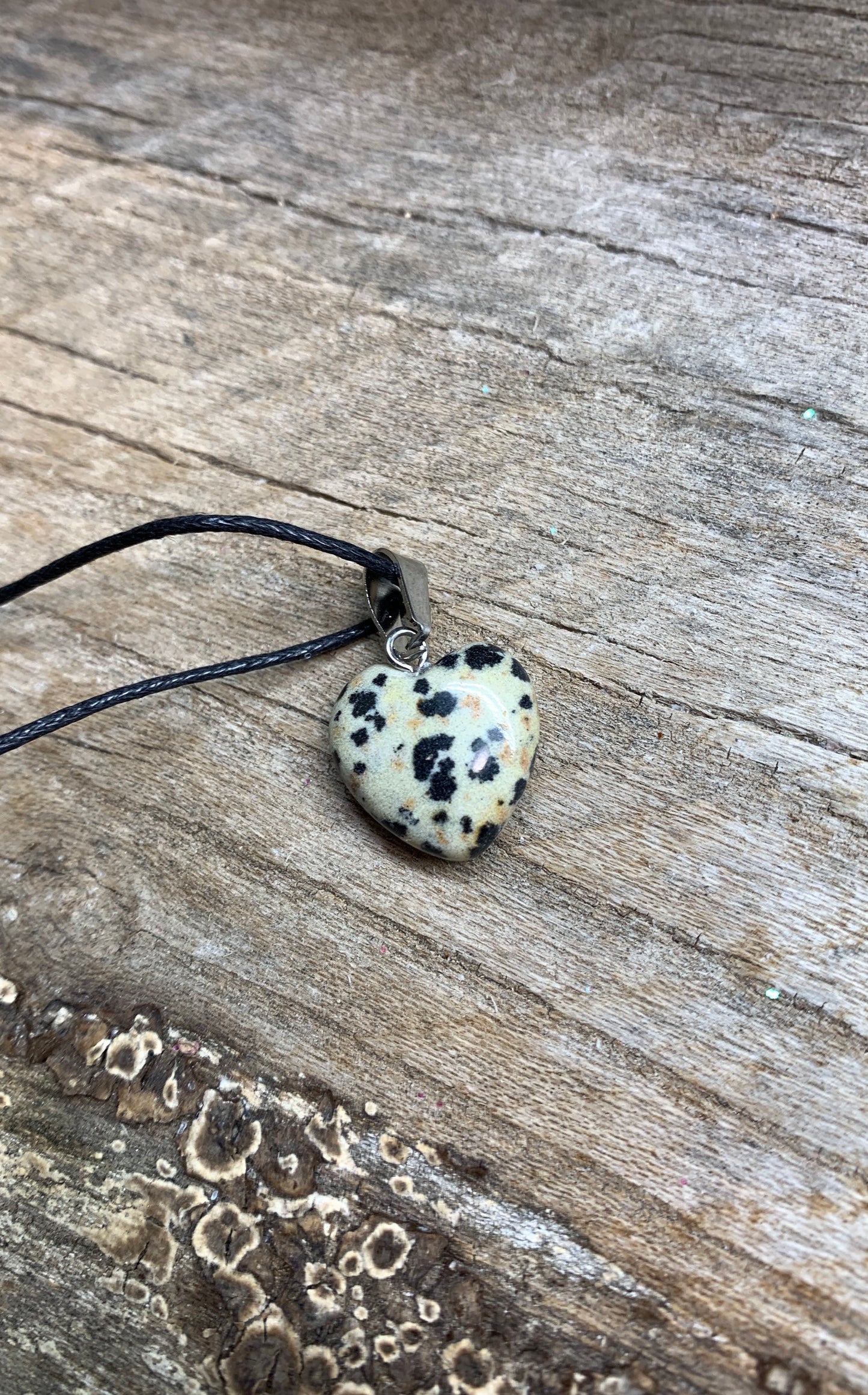 Dalmatian Jasper Heart HOT-0469