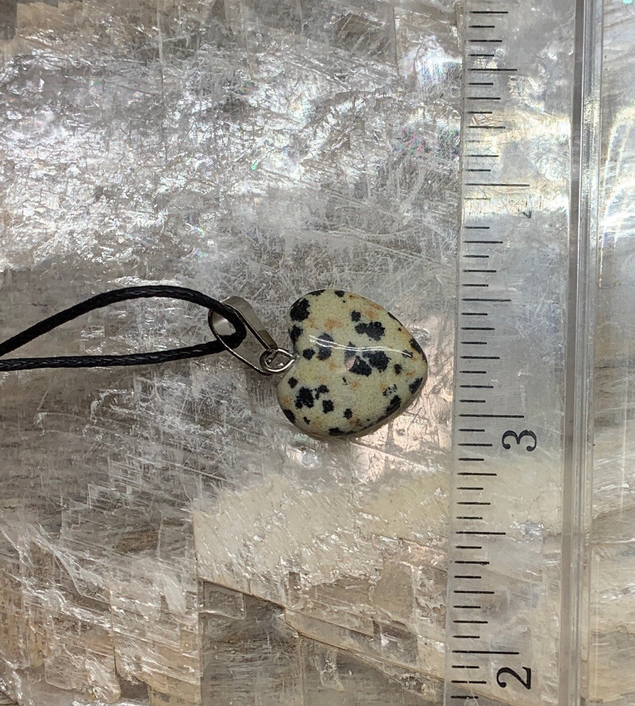 Dalmatian Jasper Heart HOT-0469