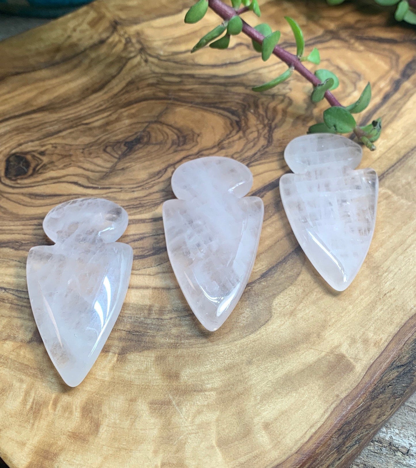 Rose Quartz Polished Arrowhead 0979