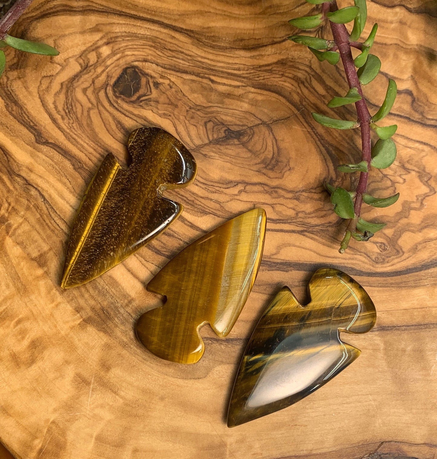 Tiger's Eye Polished Arrowhead 0977