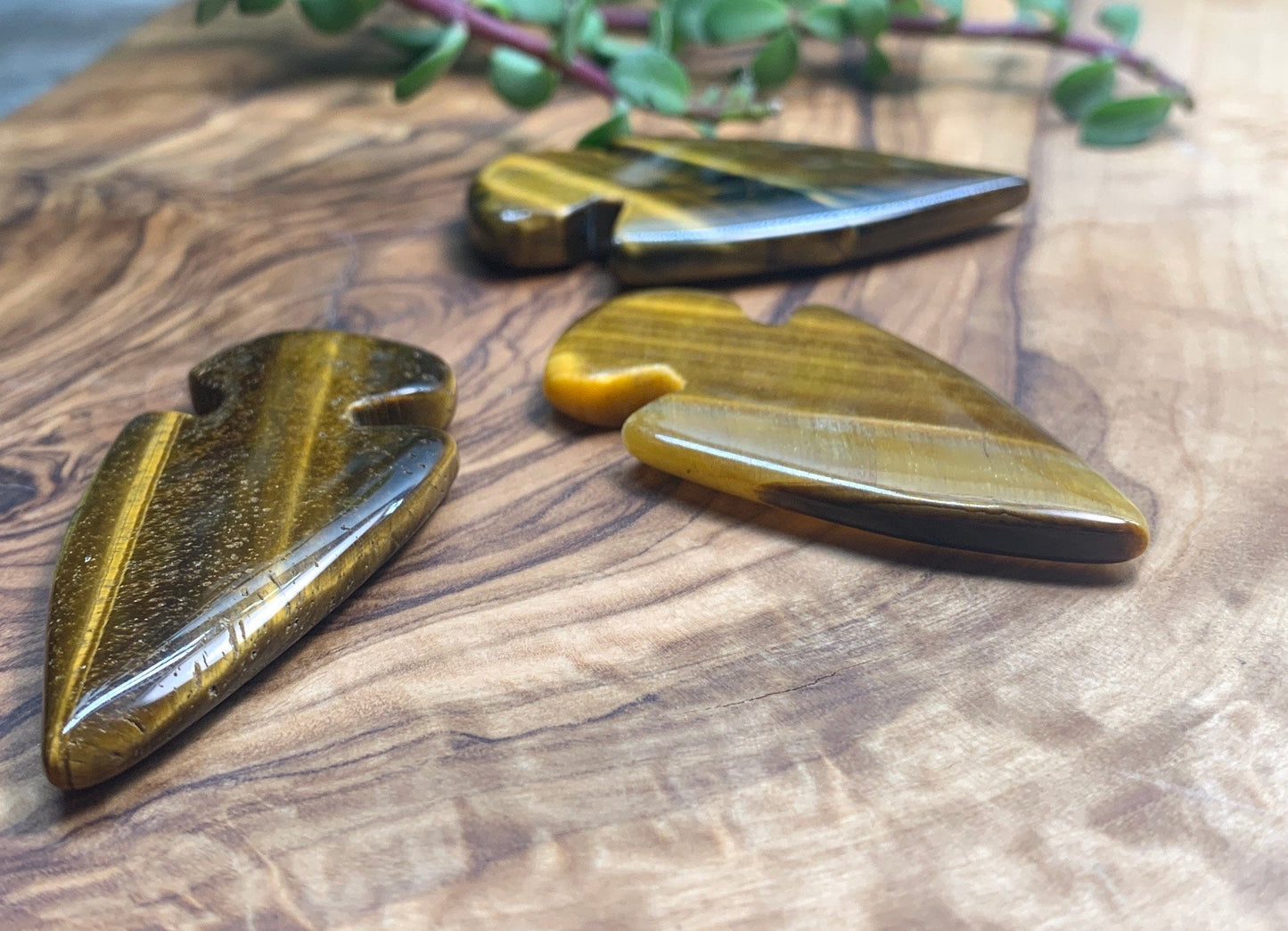 Tiger's Eye Polished Arrowhead 0977