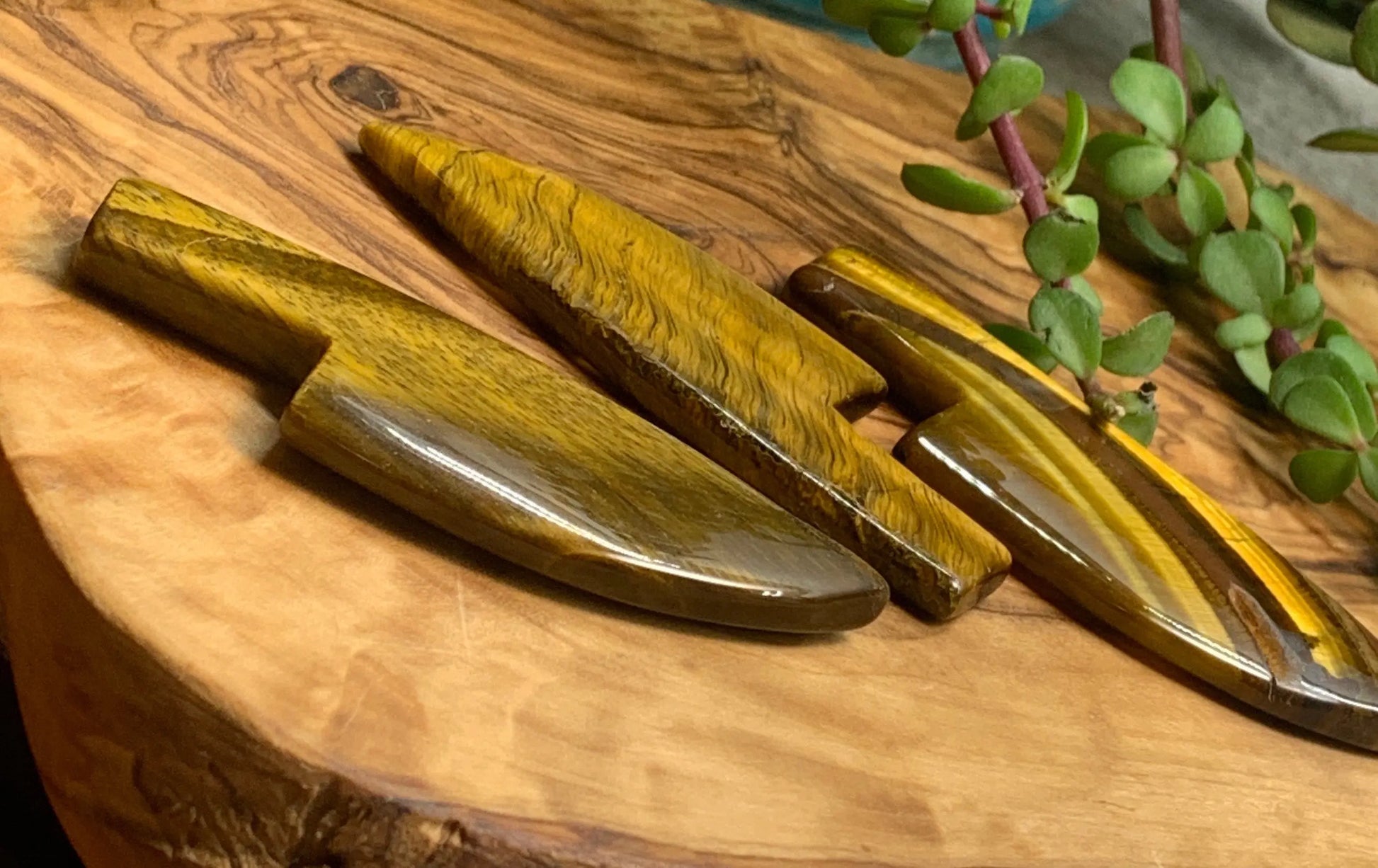 Tiger's Eye Cord Cutting Knife 0151 Shop Wholesale Crystals