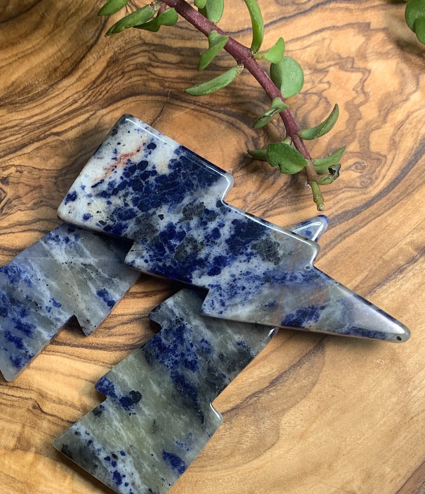 Sodalite Polished Lightning Bolt 0153