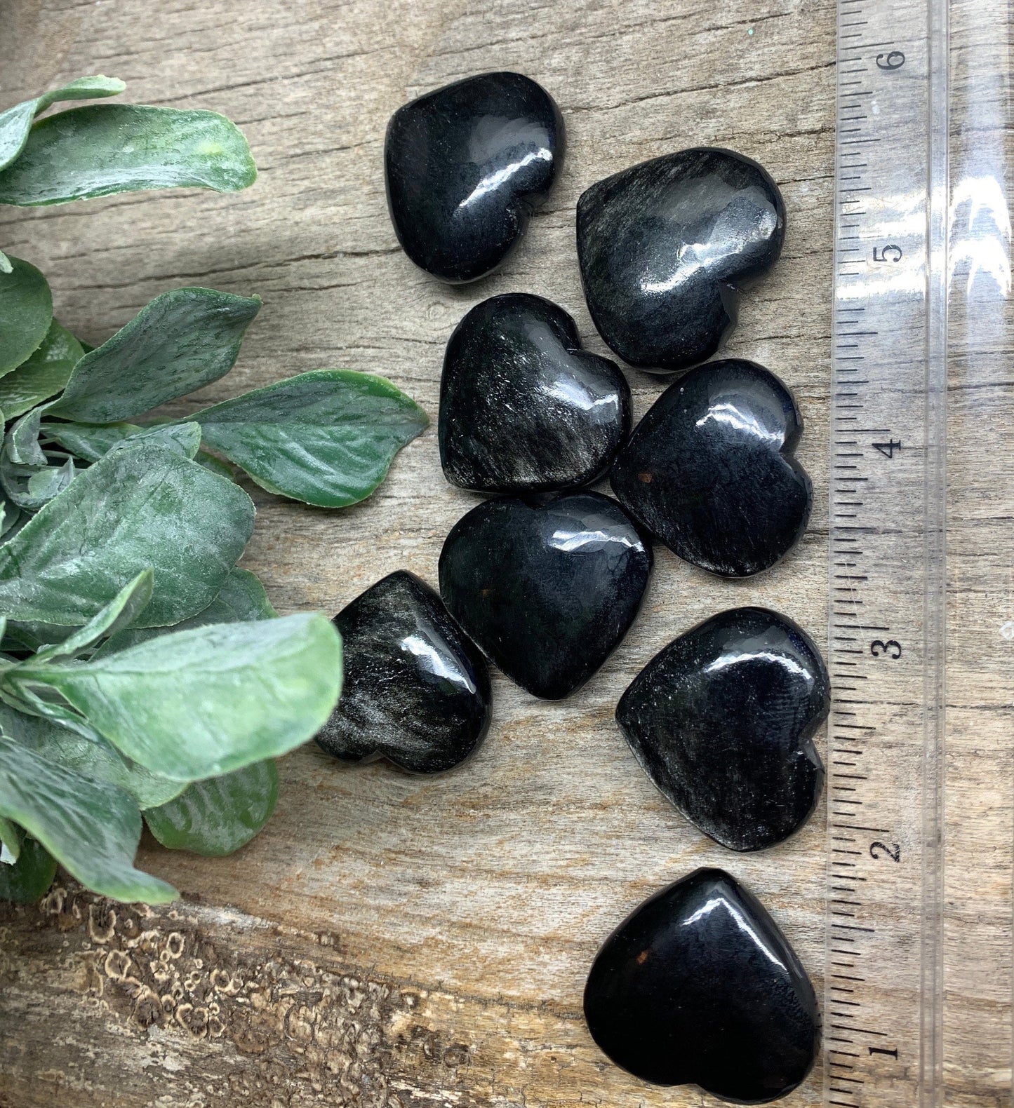 Silver Sheen Obsidian Heart (Approx. 1 1/4") 0515