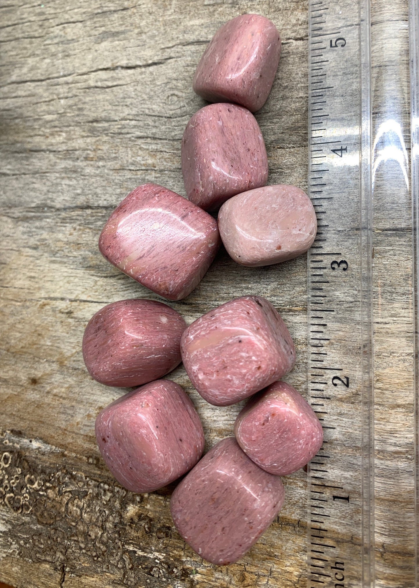 Pink Rhodonite Tumbled Stone BIN-1286