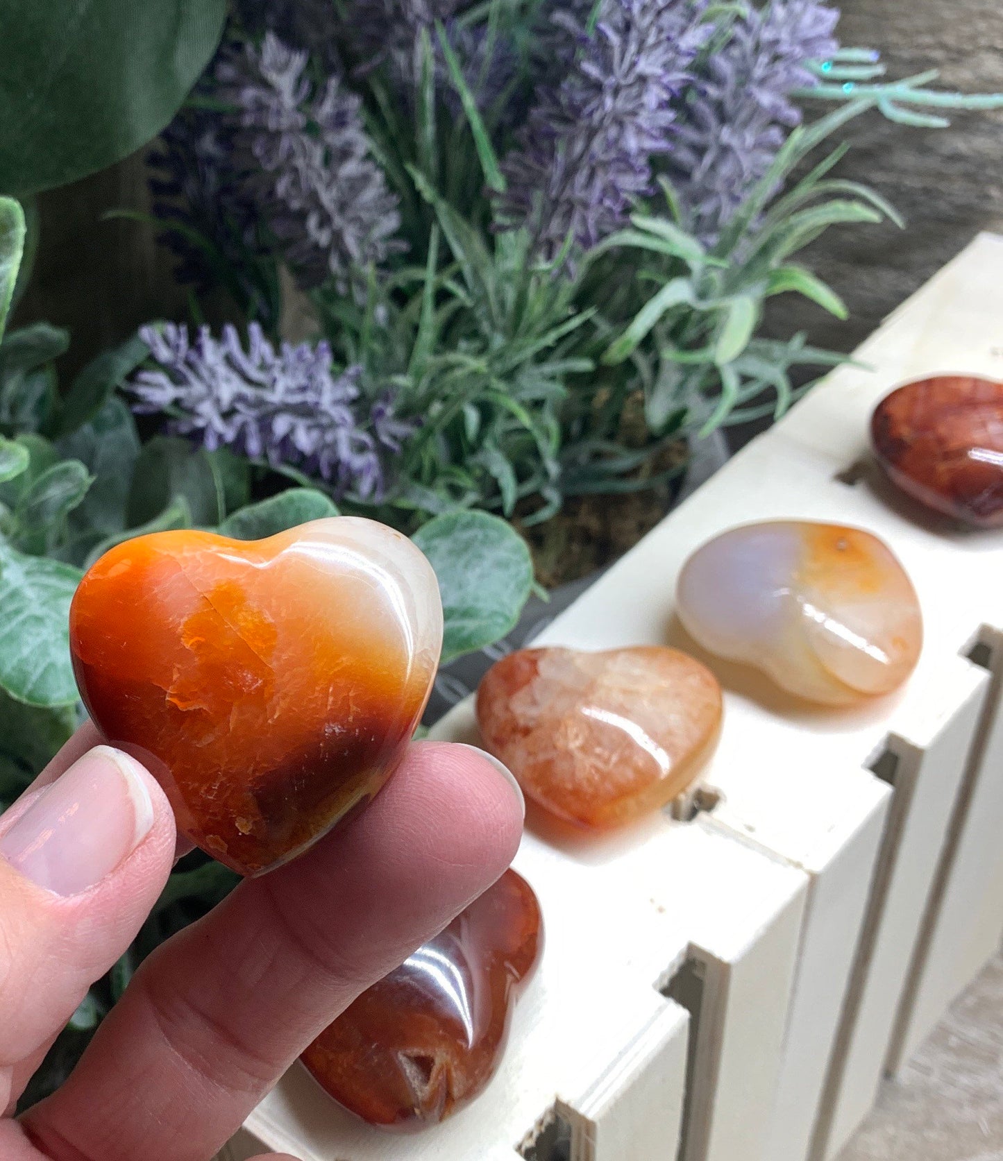 Carnelian Agate Heart (Large) Approx. 1 1/2" -1 3/4" 0506