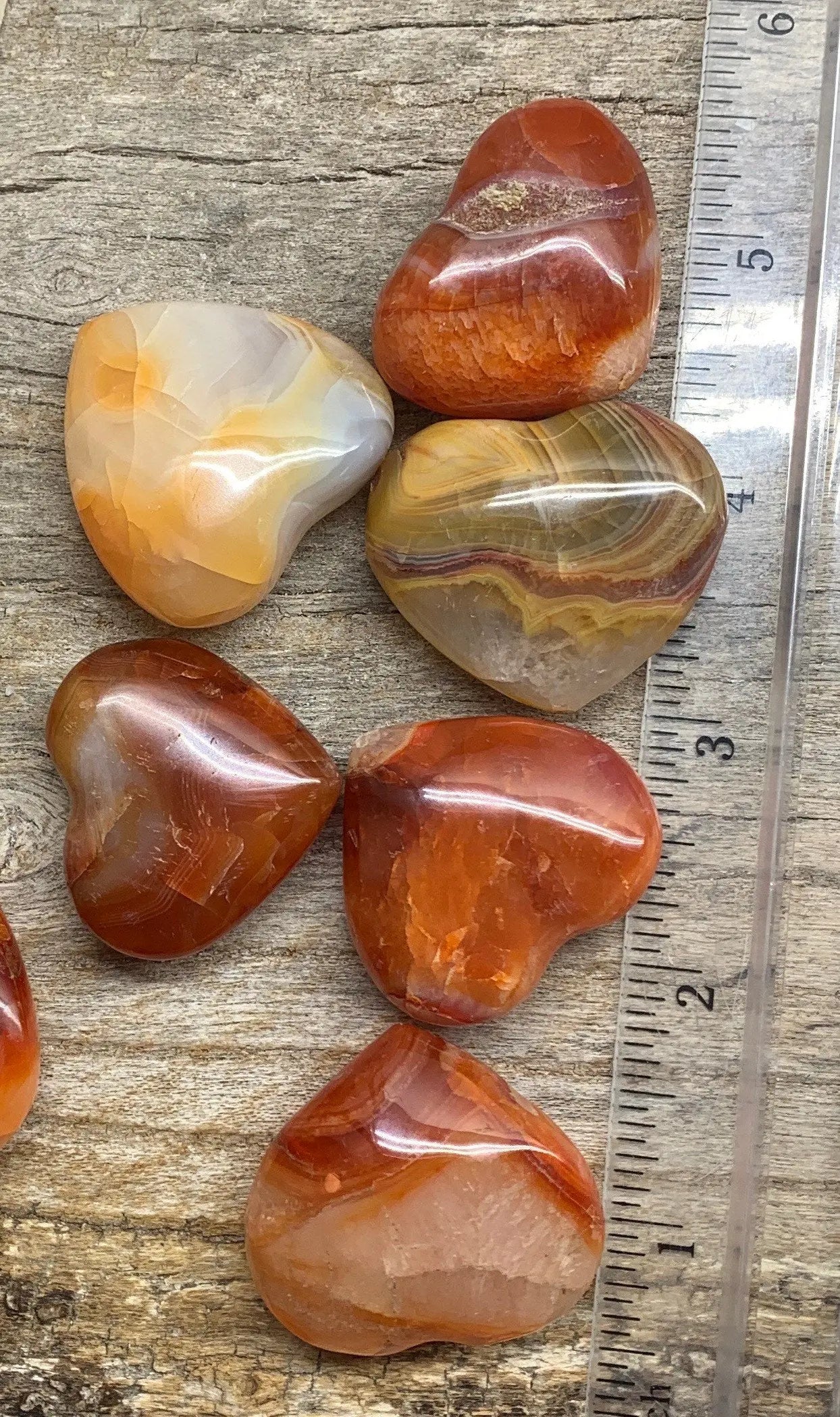 Carnelian Agate Heart (Medium) Approx. 1 1/4” 0581 Shop Wholesale Crystals