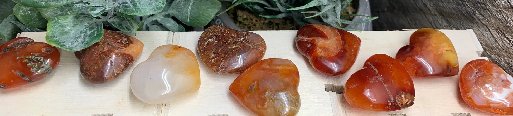 Carnelian Agate Heart (Medium) Approx. 1 1/4” 0581 Shop Wholesale Crystals