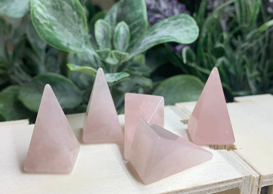 Rose Quartz Pyramid 1” 0345 Shop Wholesale Crystals