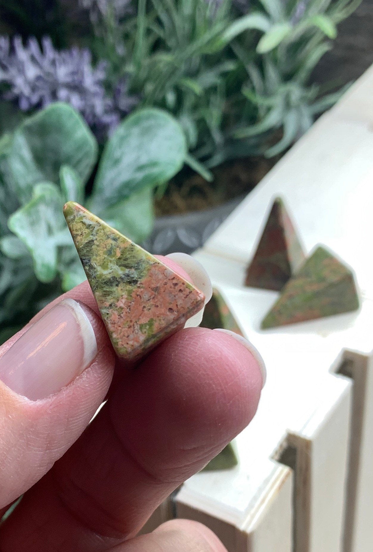 Unakite Jasper Pyramid 0342