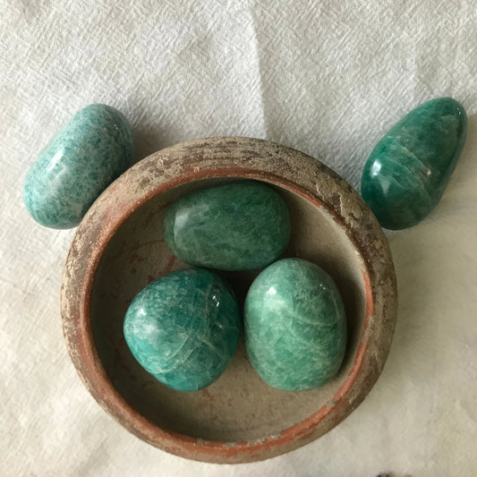 Amazonite Palm Stone, (Approx 2 1/4" - 3") Healing Stone for Crystal Grid or Craft Supply 1572 Shop Wholesale Crystals