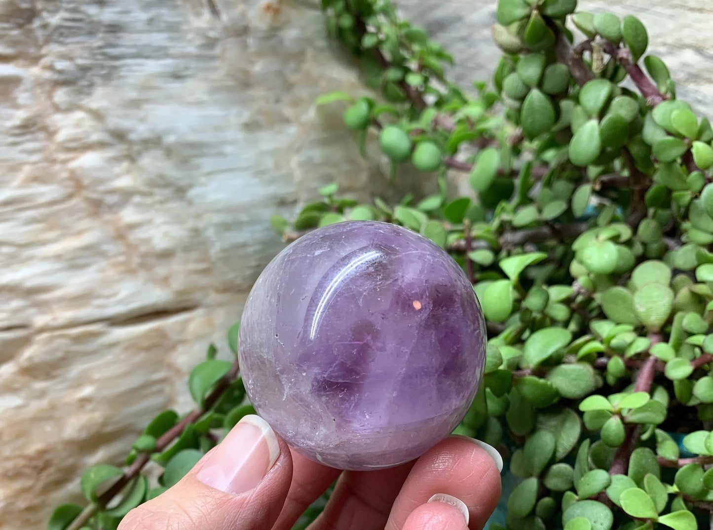Amethyst Sphere (approx. 35 mm - 40 mm) BIN-0490 Shop Wholesale Crystals
