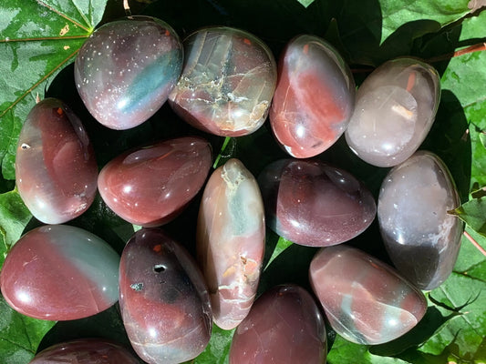 Plum Agate, Tumbled, Polished. (Approx 3/4" - 1") Polished Stone. BIN-1374 - Shop Wholesale Crystals