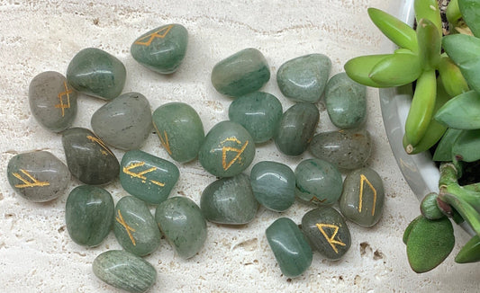 Green Aventurine 25 Piece Rune Set KIT-0026