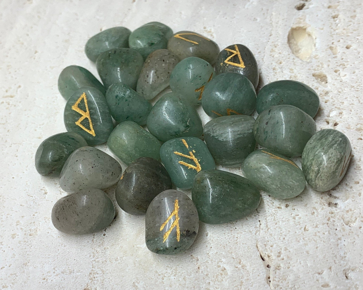 Green Aventurine 25 Piece Rune Set KIT-0026