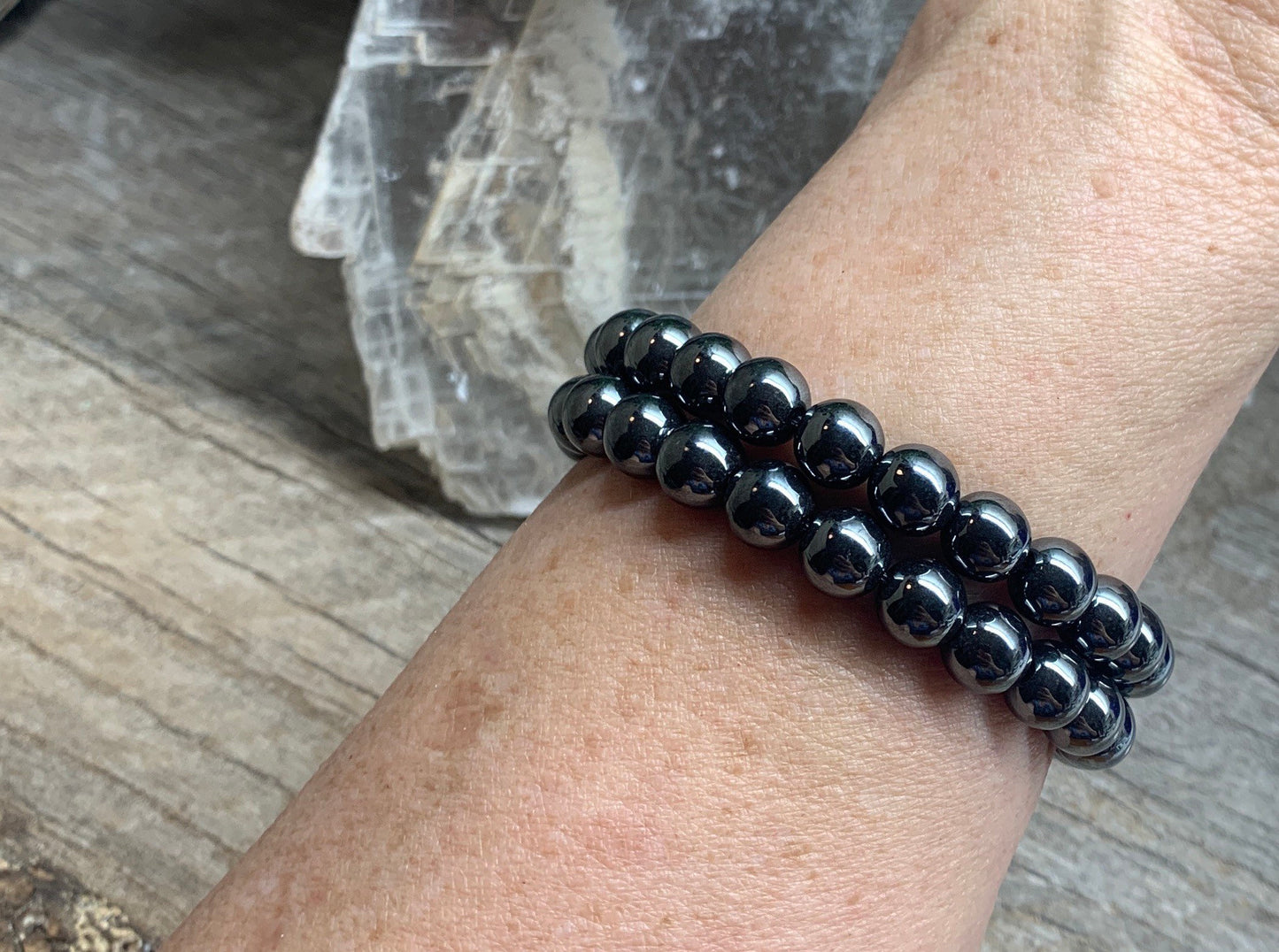 Hematite 8mm Bracelet 1211