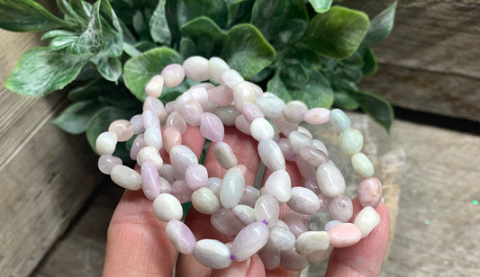 Kunzite pebble Bracelet BRC-0133