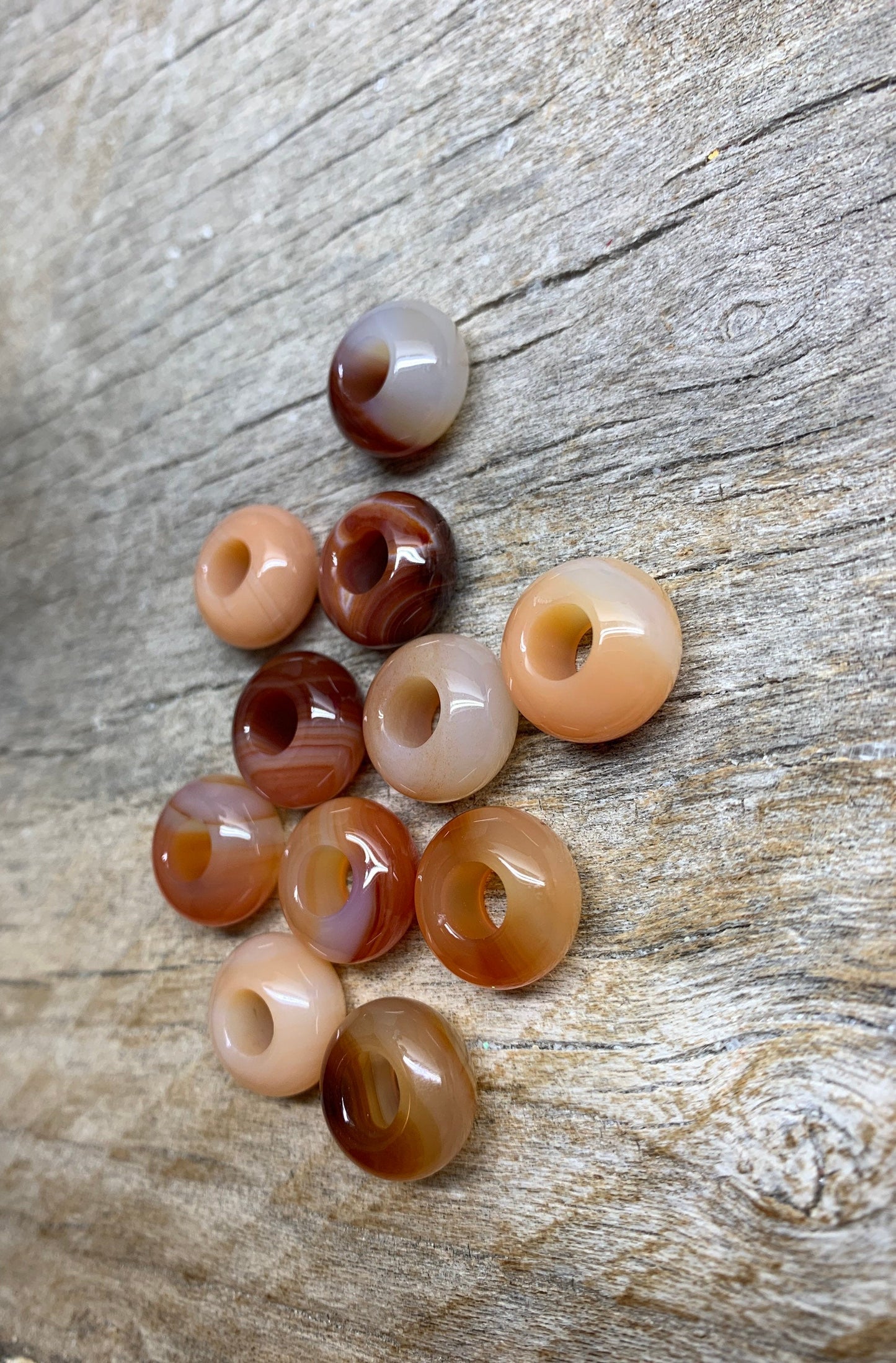 Carnelian Agate Crystal Beads (approx. 5/8") 0649-A