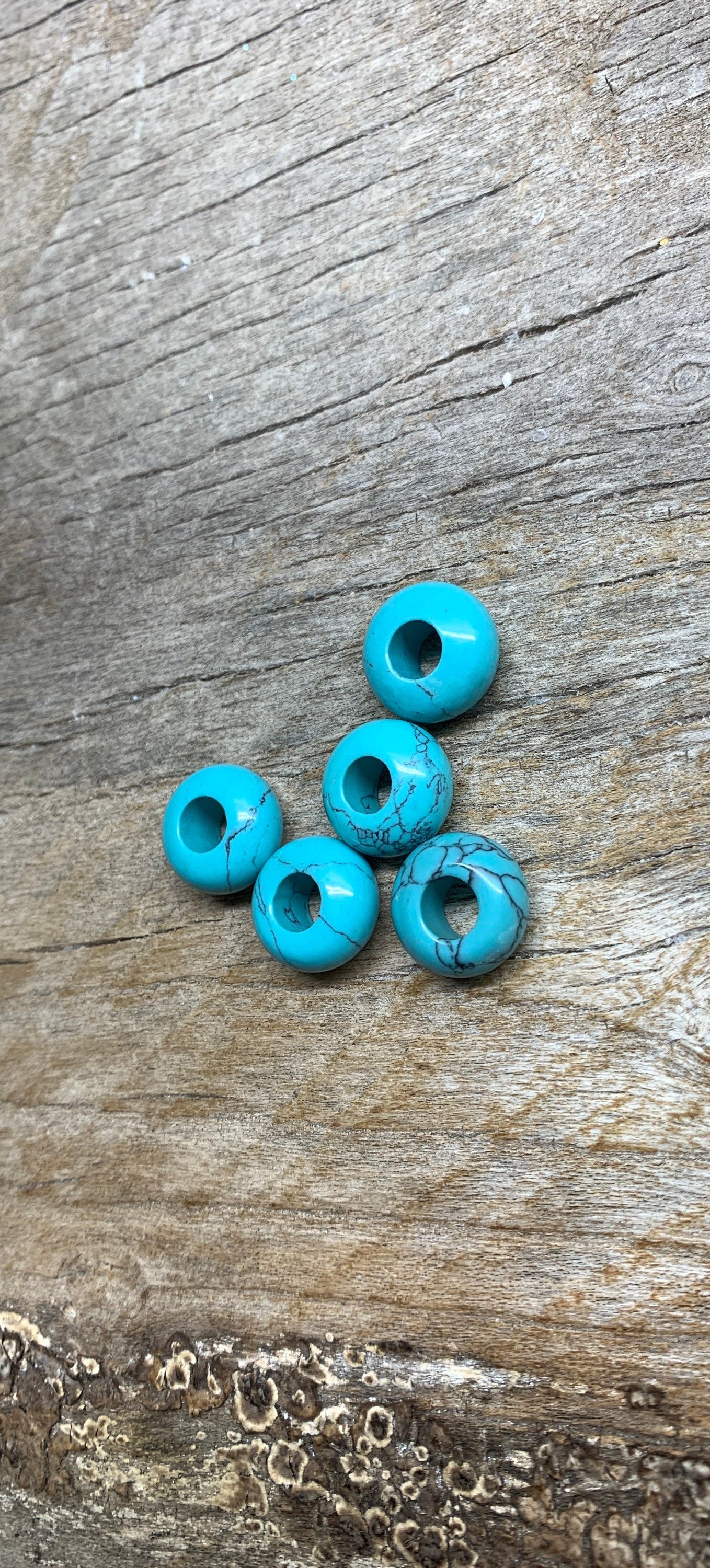 Blue Howlite Beads (Approx. 5/8") 0670-D