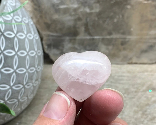 Rose Quartz Puffy Heart (Approx. 1” - 1 1/4") 0528 Shop Wholesale Crystals