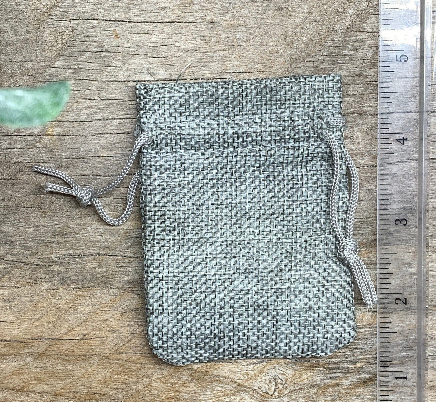 Gray Tweed Drawstring Bag                            7cm x 9cm     BAG-0030