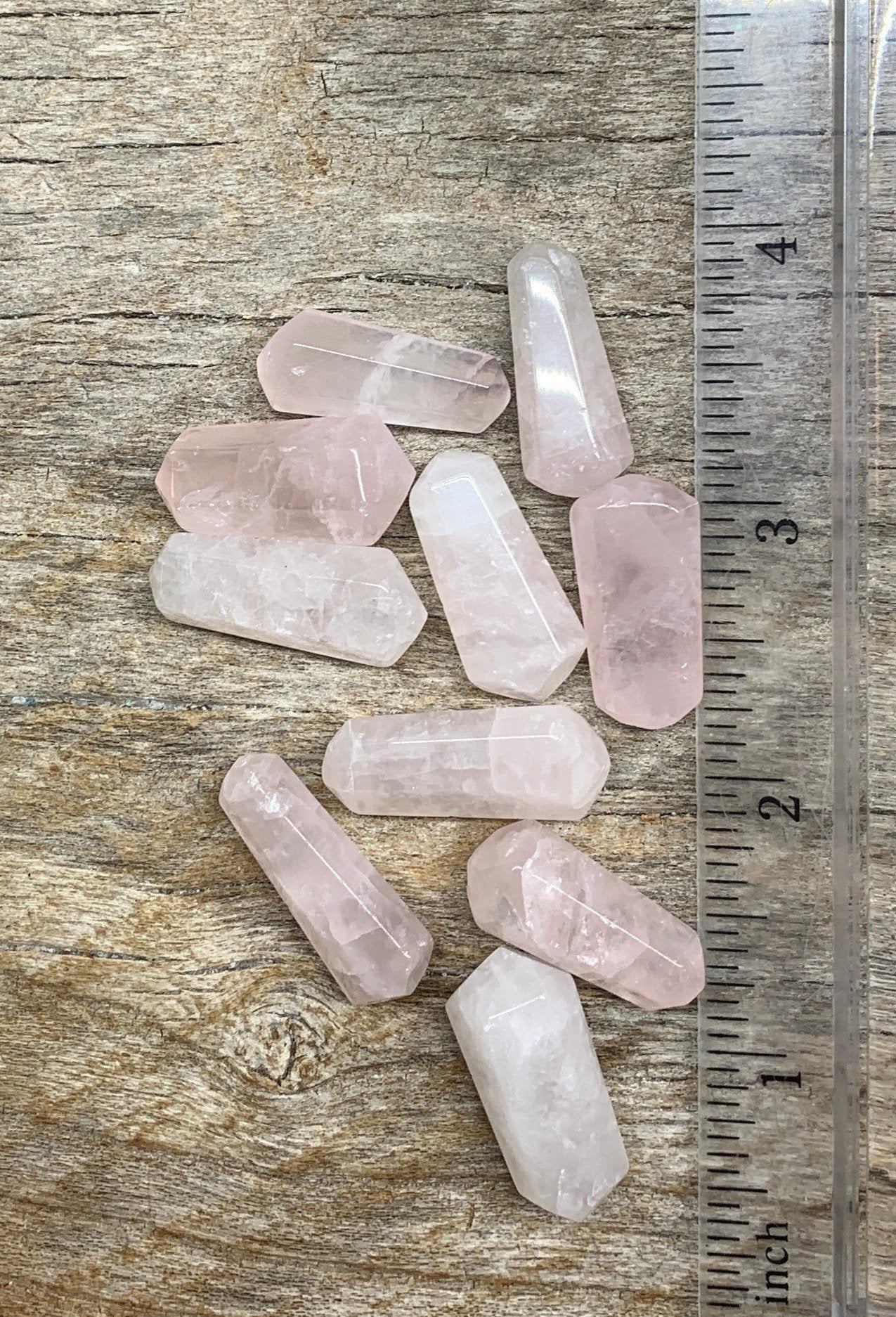 Rose Quartz Double Terminated crystal Point Wand (Tiny, 3/4”- 1”) T-0055