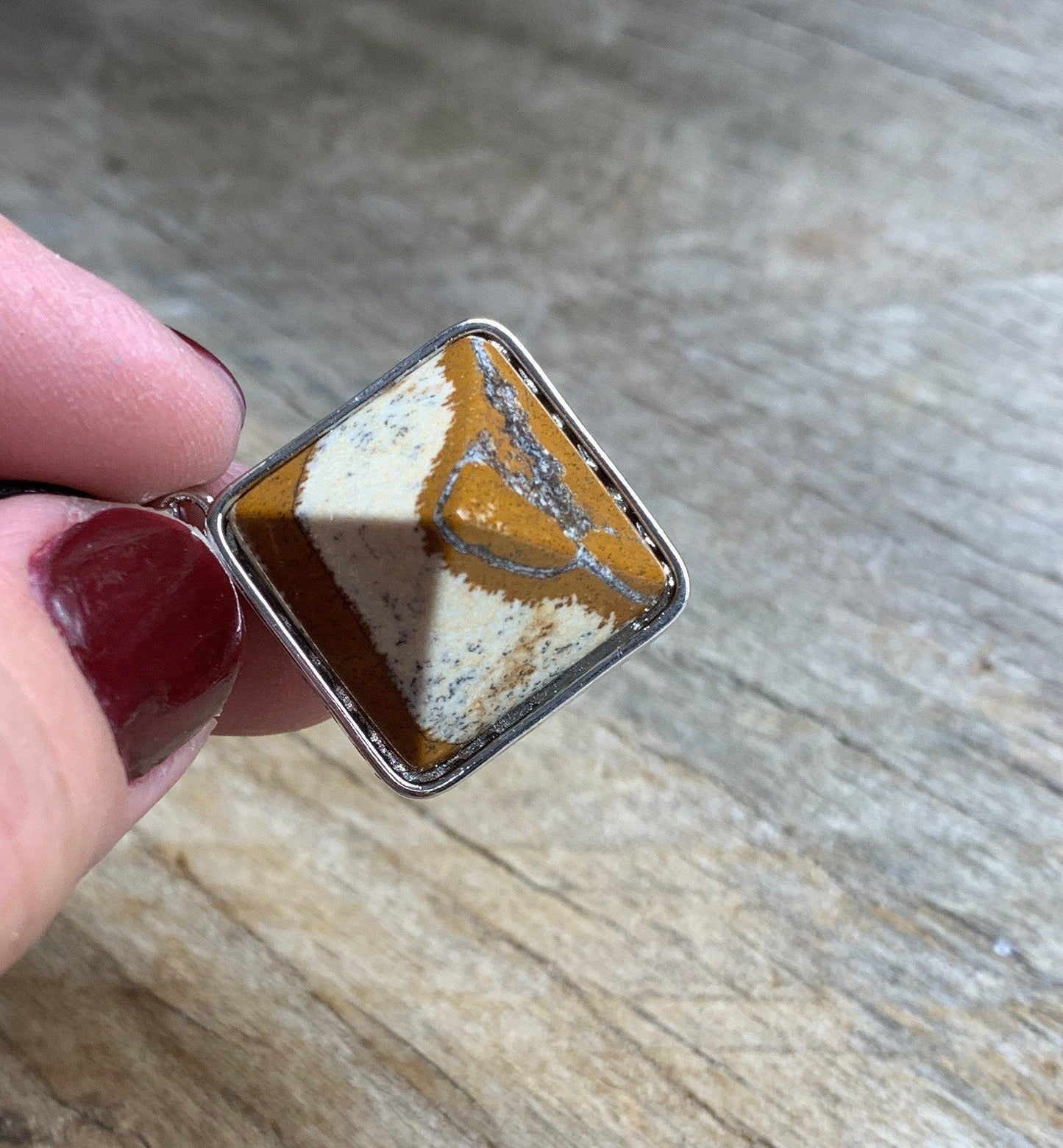 Picture Jasper Pyramid Necklace NCK-1080