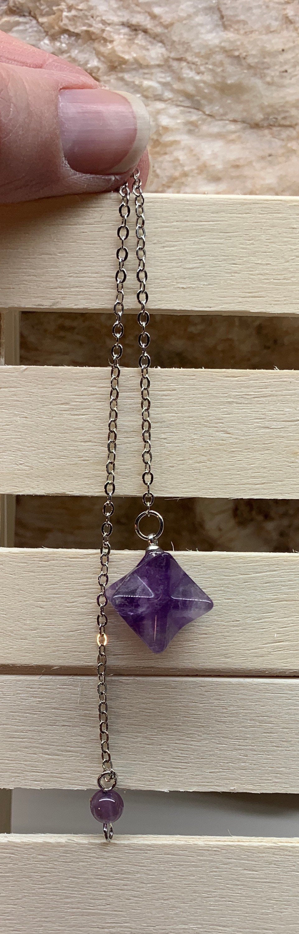 Amethyst Merkaba Pendulum PND-0053