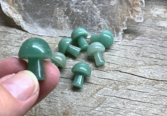 Green Aventurine Mushroom (Approx. 5/8”x 3/4”) 0009