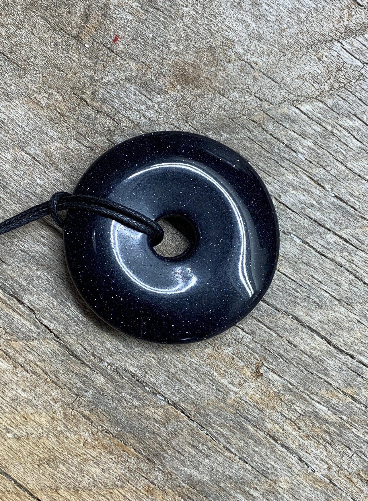 Blue Goldstone Pi Necklace HOT-0598 40mm