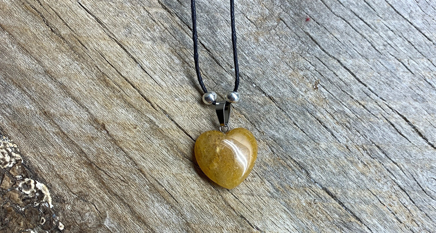 Yellow Quartz Heart Necklace NCK-1100 Shop Wholesale Crystals